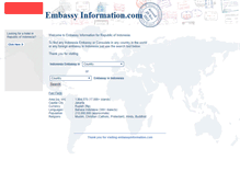 Tablet Screenshot of id.embassyinformation.com
